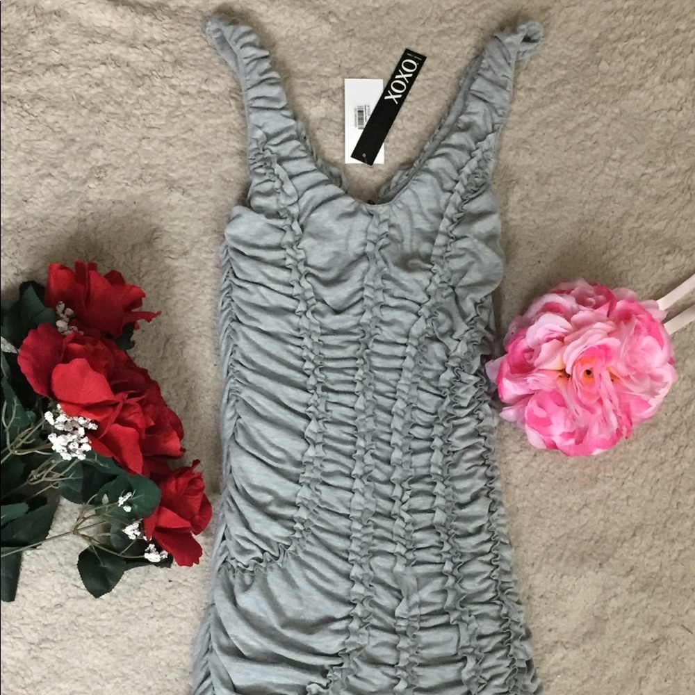 Xoxo ruched bodycon dress